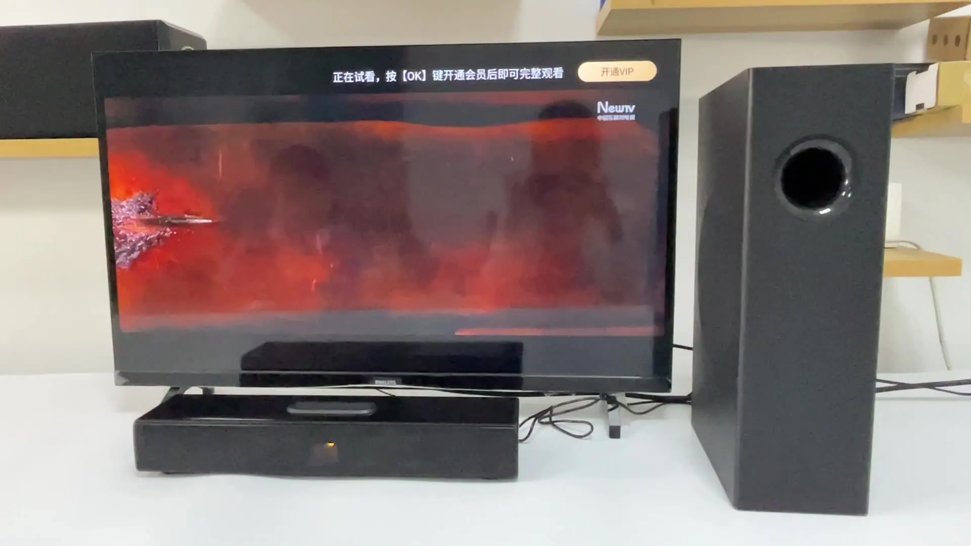 S22 Echo Wallซับวูฟเฟอร์ 80W High-power Blue Tooth Soundbarลําโพงเกมคอมพิวเตอร์เดสก์ท็อปโฮมเธียเตอร์Kเพลงเสียงไฟเบอร์U Disk