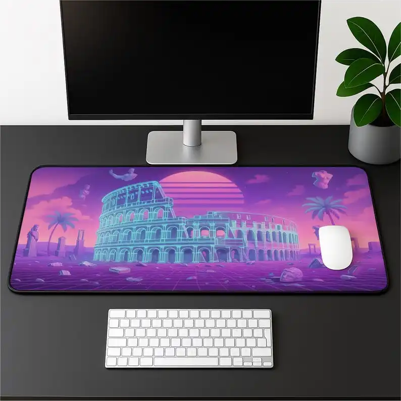 

Colosseum Desktop Mats, Cute Kawaii Desktop Decoration, Art-style Desk Mats, Anime Deskmat, Perfect Gift for Friends XXL