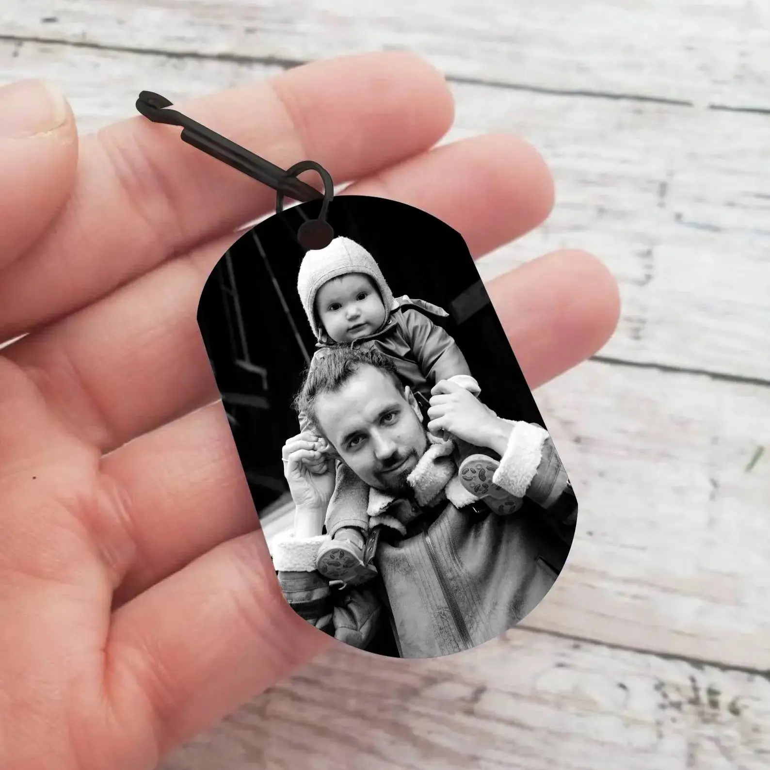 Personalised Photo Keyring The Moment You Became My Daddy New Born Gift for New Daddy Mommy First Father's Day Present
