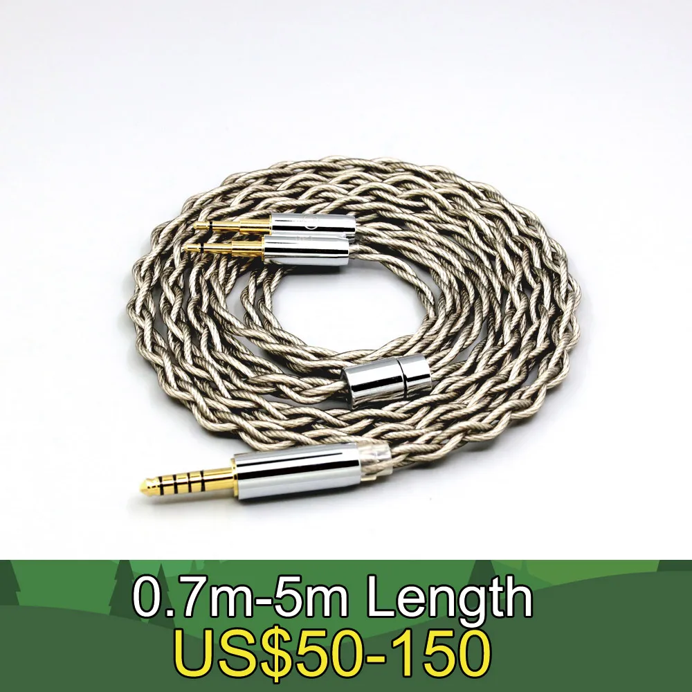 

99% Pure Silver + Graphene Silver Plated Shield Earphone Cable For Oppo PM-1 PM-2 Planar Magnetic 1MORE H1707 Sonus Faber Pryma