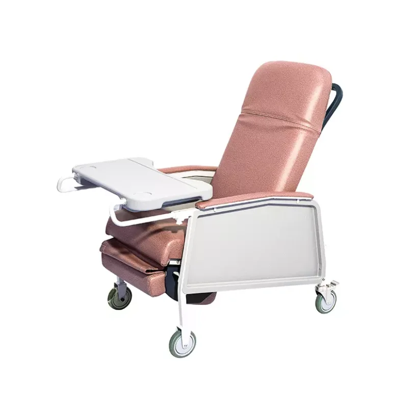 Hospital Manual Patient Accompanying clinical care Recliner Chair with Side Panel For Elderly Geriatric