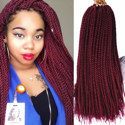 Full Star Senegalese Twist Crochet Braids Hair Brown Black Blond Color Ombre Synthetic Senegal Braiding Hair for |Women Party