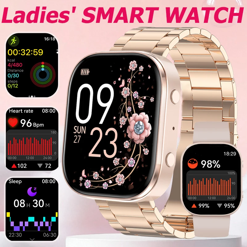 

For xiaomi watch6 ladies' smart watch GPS track 150 sports mode Bluetooth call 1.9-inch screen fashion health ladies' smartwatch