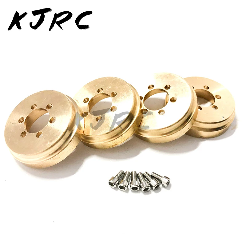 

RC Car 2PCS Brass 64g Internal Counterweight for 1.9 2.2 inch Wheel Rims Axial SCX10 90046 D90 TF2 TRX4 Brass 64g