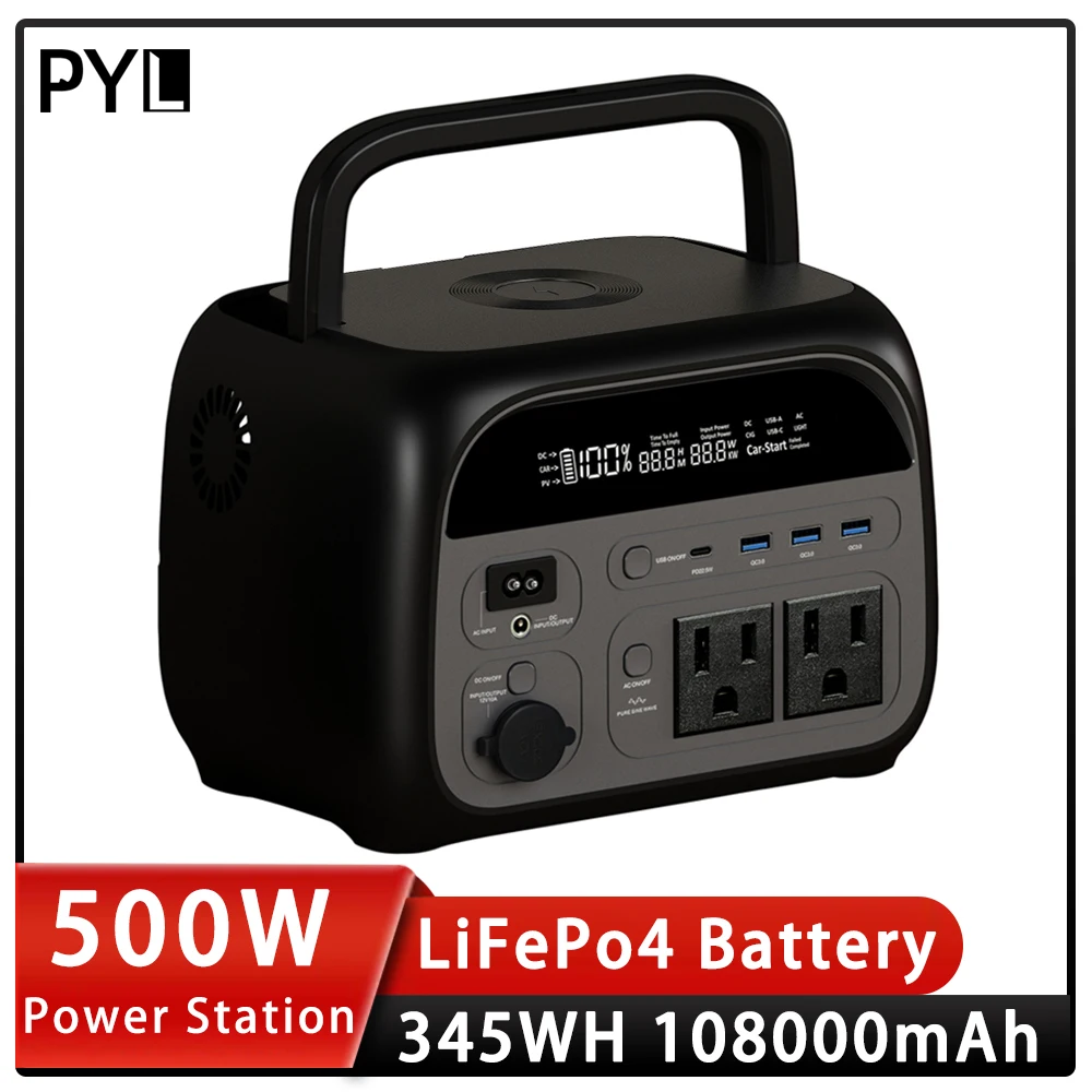 캠핑용품 500W Portable Power Station 345Wh Lifepo4 Battery with 110V 220V AC Outlets for Outdoor Camping RV Home Energy Power