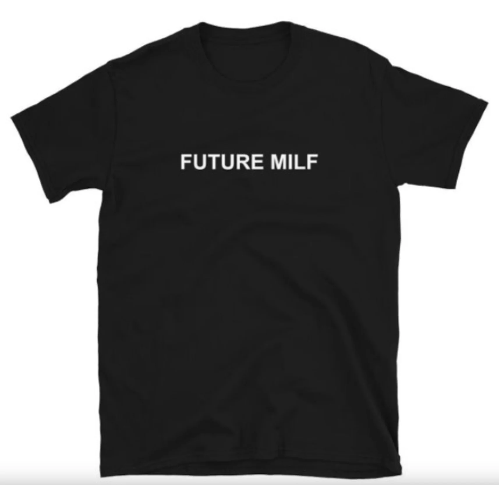 Future Milf Letter Print Tops Tees Short Sleeve Cotton Unisex Graphic Tshirt Vintage Women Clothing