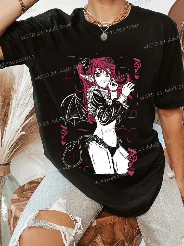 

Аниме My Dress Up Darling Футболка Женская мода Marin Kitagawa Y2K Топы Графика Круглый вырез Эстетика My Dress Up Darling Футболки