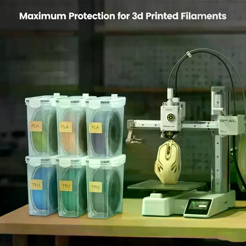 1/4Pcs Sealed Dustproof Moisture Proof Storage Container 3D Printer Filament Dry Box For Universal Spool Holder