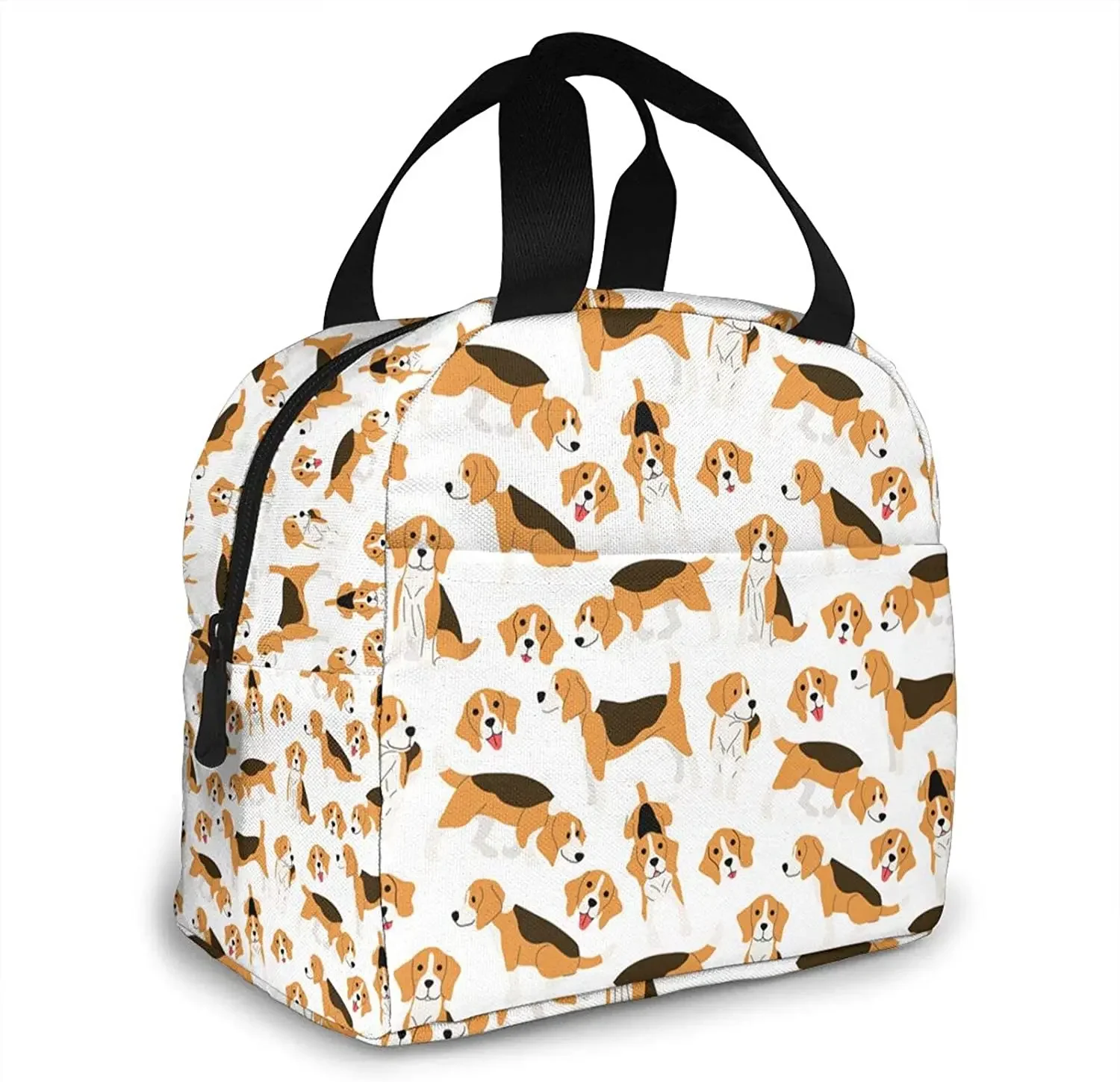 Beagle Dog Lunch Bag Insulated Water-Resistant Tote Bag Reusable Lunch Box for Work Picnic Travel