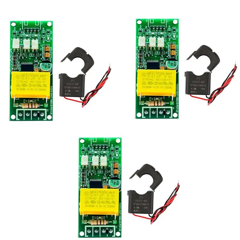 3x-100a-pzem-004t-バージョン電力計-オープン-ct-kwh-メーター電圧アンプ電流テストモジュール-arduino-ttl-com2-com3-com4-用