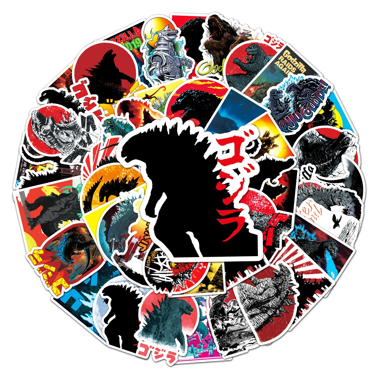 50 Monster Godzilla Anime Cartoon Graffiti Stickers decorativo Laptop moto Skateboard Car Water Cup adesivo impermeabile