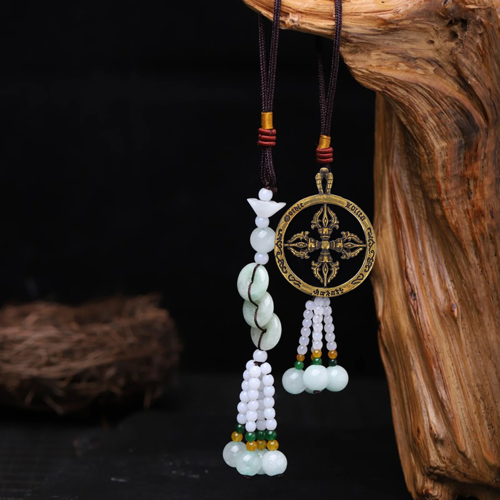 

Vajra Pestle Copper Pendant Retro Vintage Religious Decor Keychain Pendant Gift Key Ornament,key Hanging Decor