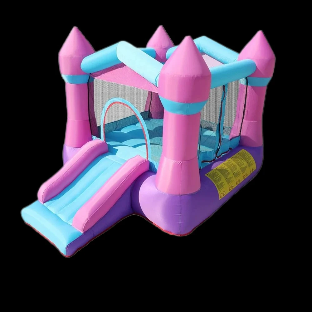 Custom Party Set Inflatable Trampoline Bouncer House Small Slide Includes Accessories Made Oxford Fabric Minimum Order 1 Piece