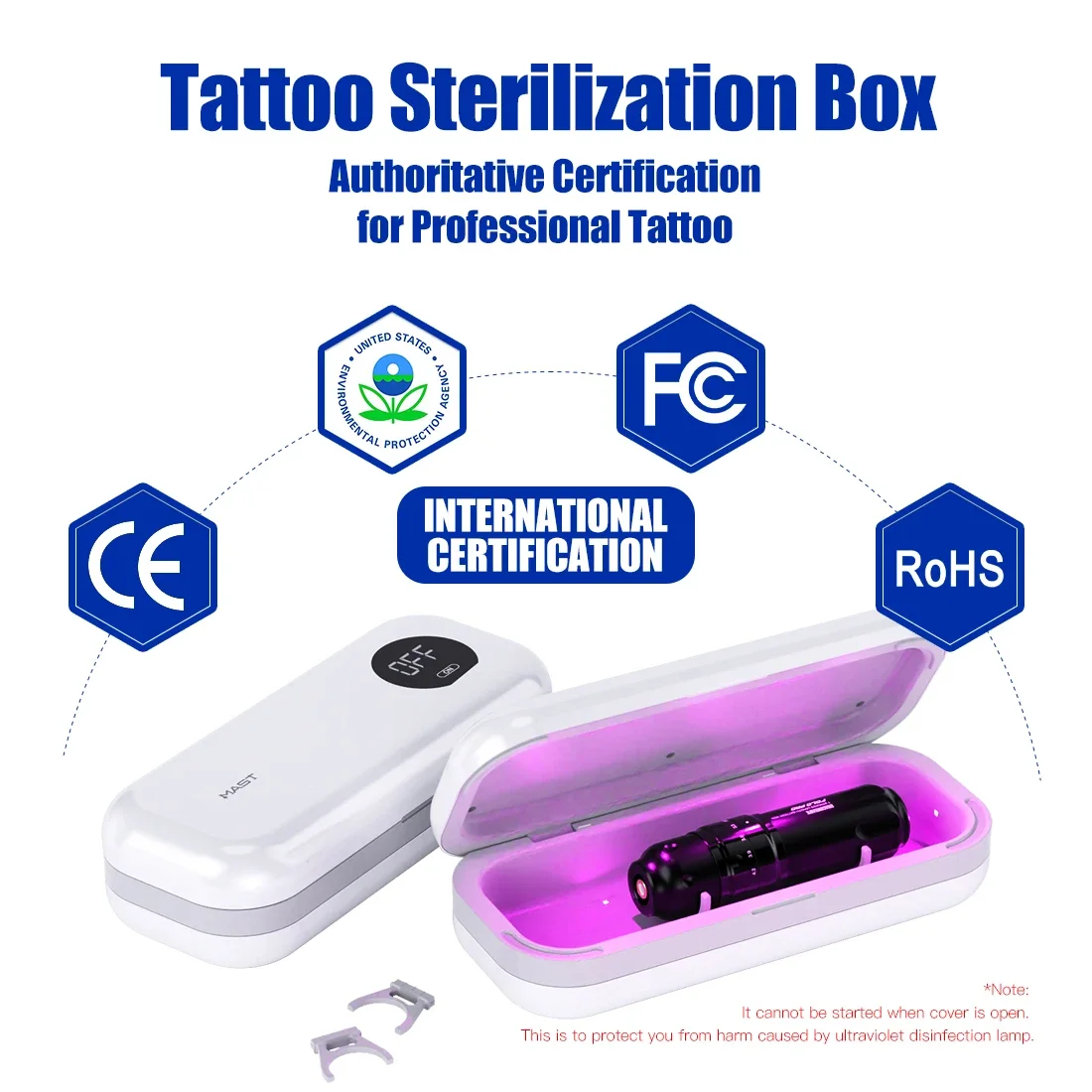 Mast Tattoo Sterilization Box UVA+UVC LED Sterilization for Rotary Tattoo Machine Tattoo Equipment