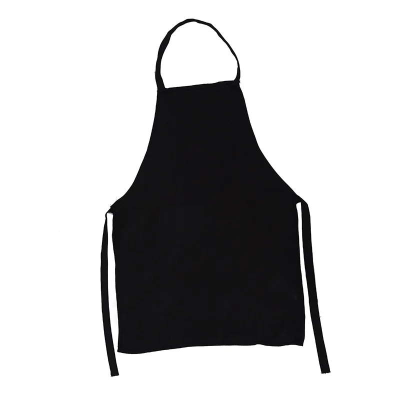 Plain Apron with Front Pocket Kitchen Cooking Craft Baking Black