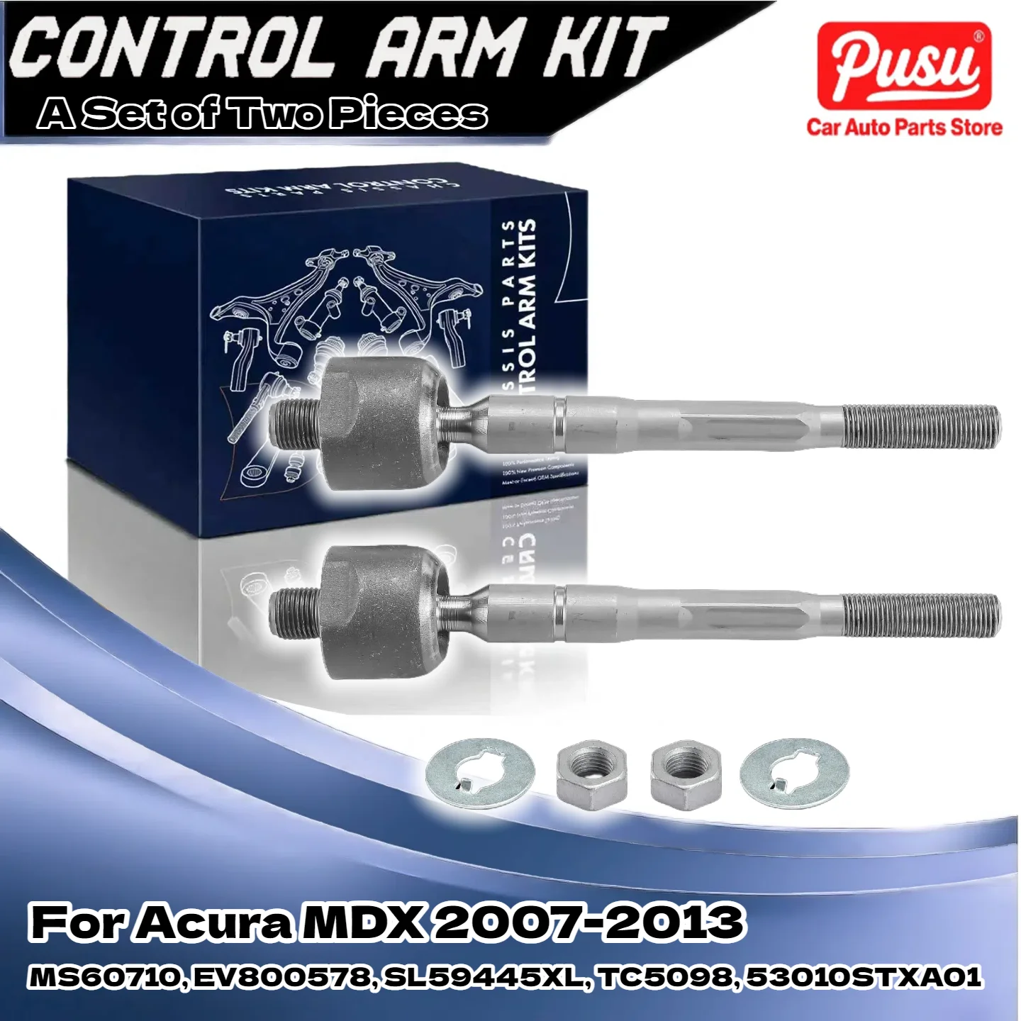 

2Pcs Front Left & Right Inner Tie Rod End Compatible with Acura MDX 2007-2013 | OE Numbers: MS60710, EV800578, SL59445XL