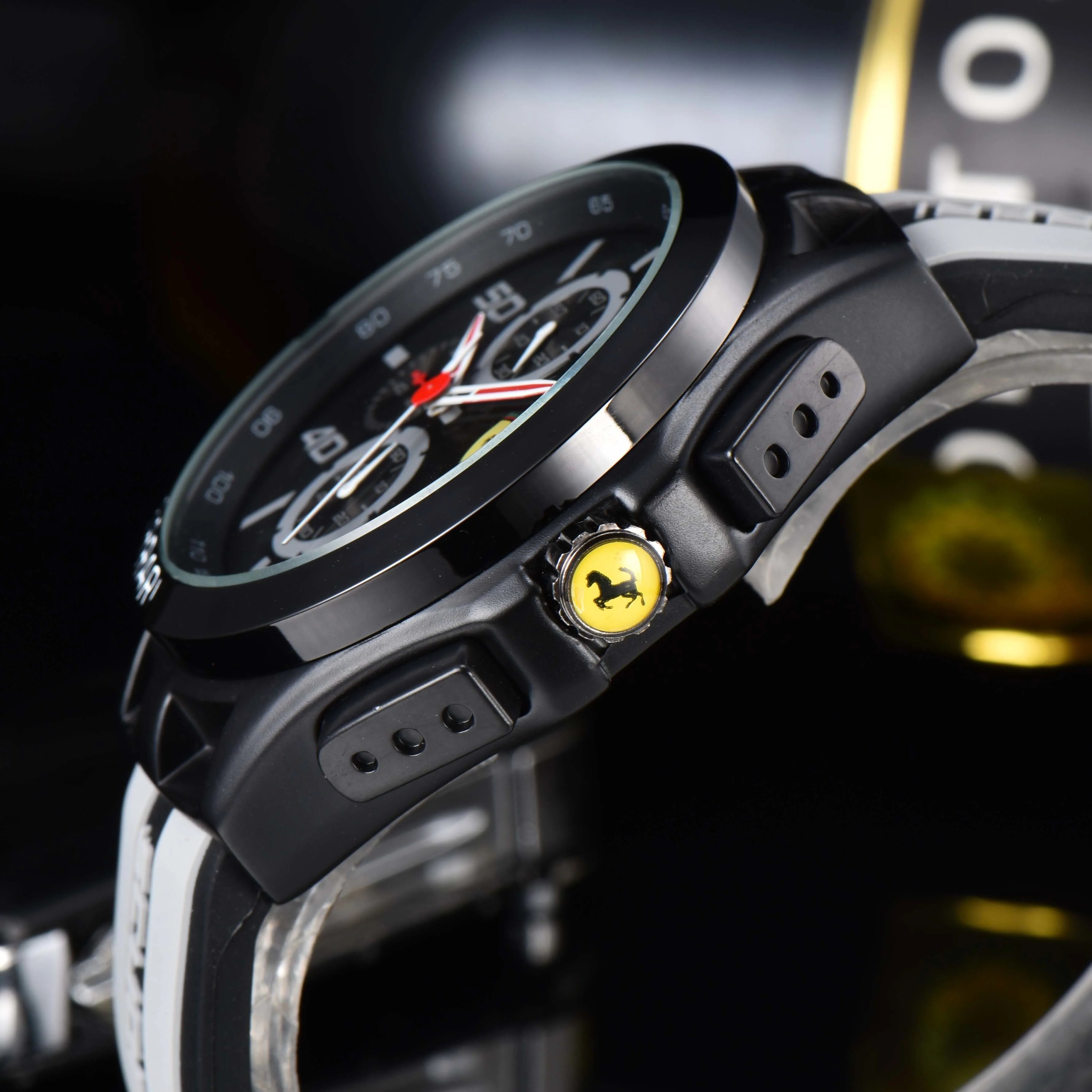 ساعة عصرية للرجال من فيراري سبورتس كاجوال إلكترونية، شاشة رقمية مزدوجة، حزام سيليكون، ساعات مضيئة مقاومة للماء للرجال #3