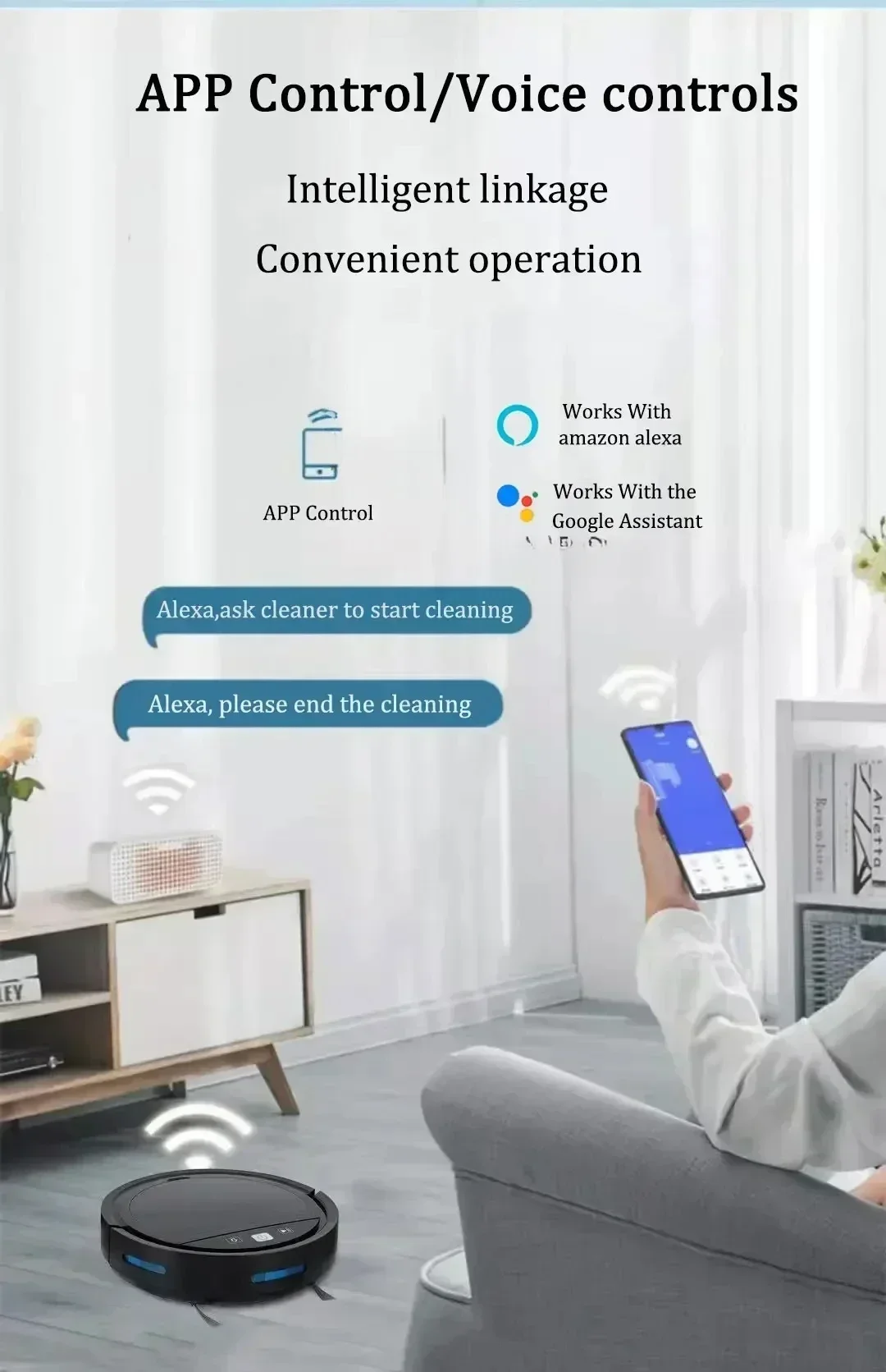 مكنسة كهربائية ذكية تعمل بجهاز التحكم عن بعد روبوت ، إعادة شحن تلقائي لاسلكي ، كنس الأرضيات ، جهاز تنظيف ، المنزل ،