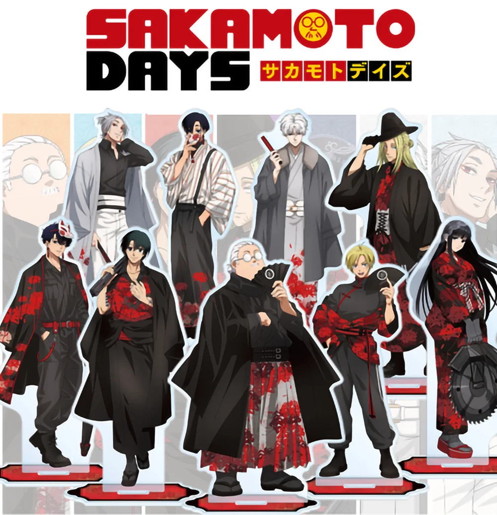 Anime Sakamoto Days 15cm Acrylic Standee Original Anime Illustration, Japanese Western Style, Desk Decor, Collectible Figurine