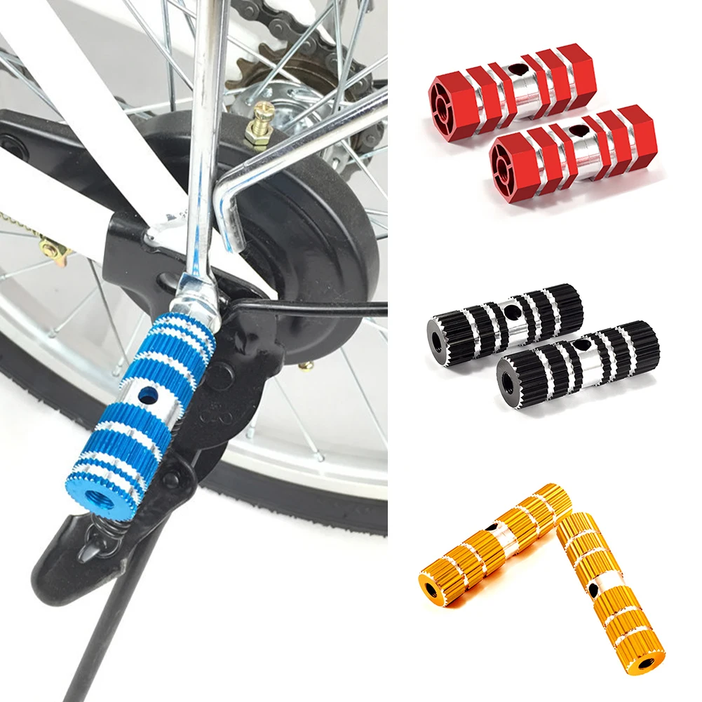 Bike Pedals Axle Foot Rest Pegs Anti-Slip Aluminum Alloy BMX Mountain Road Cycling Bicycle Front Rear Socle Pedal Accessories