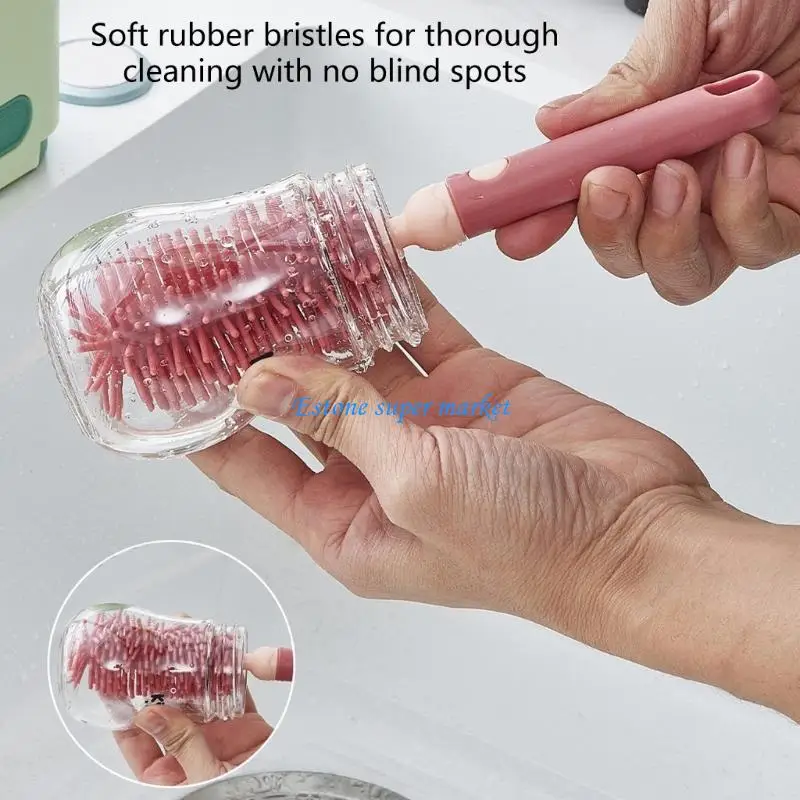 090B 6 Piece Infant Feeding Accessories Cleaning Set With Detachable Brush Heads