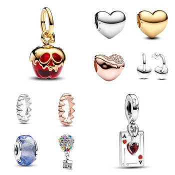 جديد 925 فضة هالوين هدية الجمجمة القلب جديد Diy بها بنفسك خرزة ساحرة ملائمة الأصلي سوار قلادة DIY بها بنفسك للنساء مجوهرات هدية