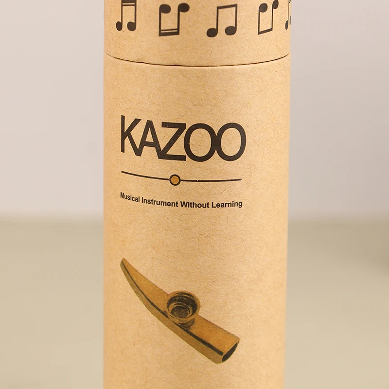 Metal Kazoos with Box Musical Instruments Flutes Diaphragm Mouth Kazoos Musical Instruments Good Companion for Guitar