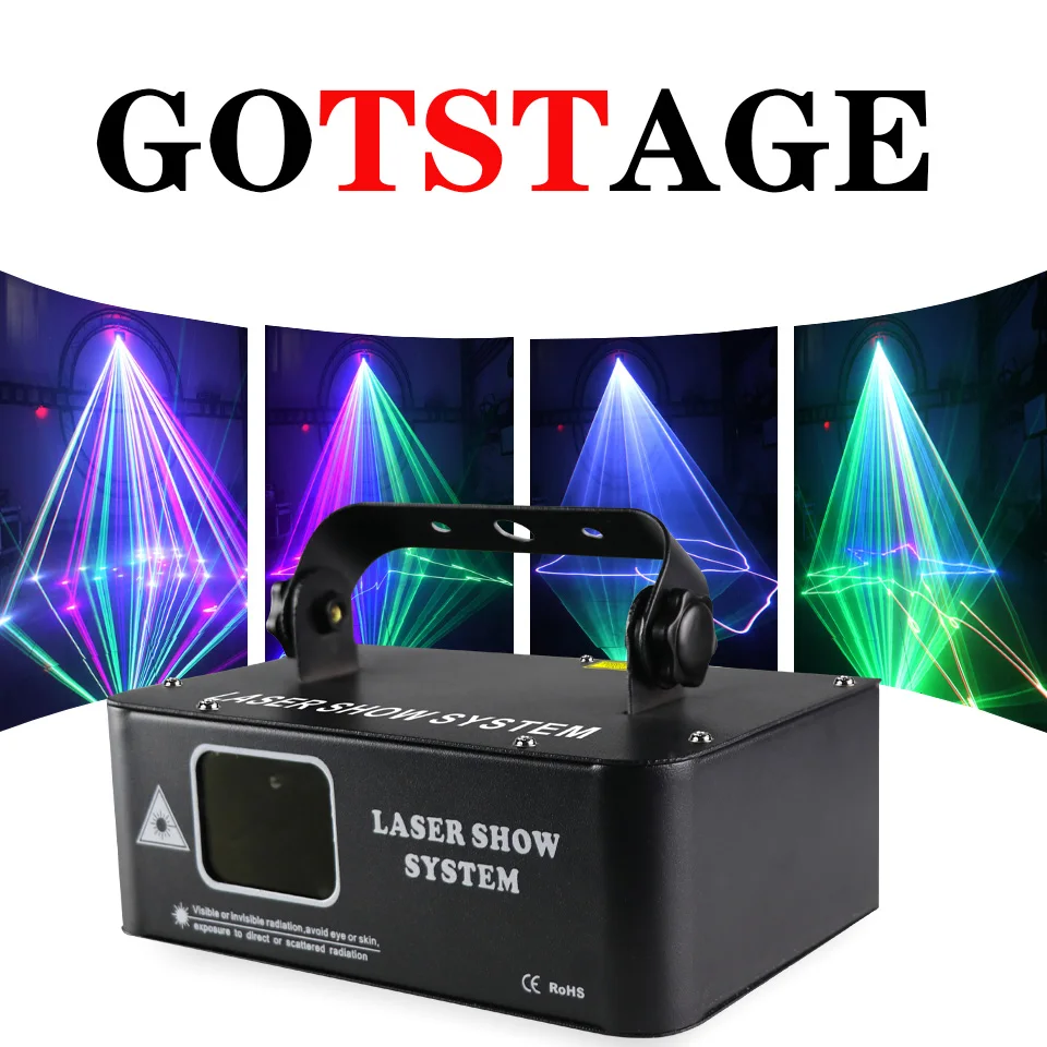 stephaniex 500mw RGB Laser Beam Line Scanner Projector DJ Disco Stage Lighting Effect Dance Party Wedding Bar Club DMX512 Lights