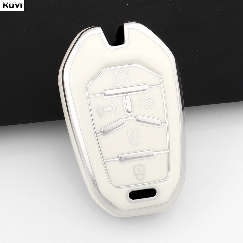 10PCS/LOT TPU Car Remote Smart Key Case Fob Cover Shell For Ssang Yong 2020 G4 Rexton SsangYong Auto Holder Accessories