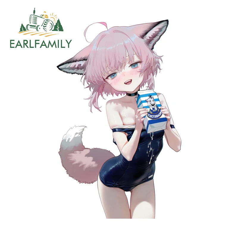 

EARLFAMILY Arknights Sussurro Milk Car Stickers Popular Anime Item Skateboard Decal Vinyl Sunscreen Vehicle Styling Decoration