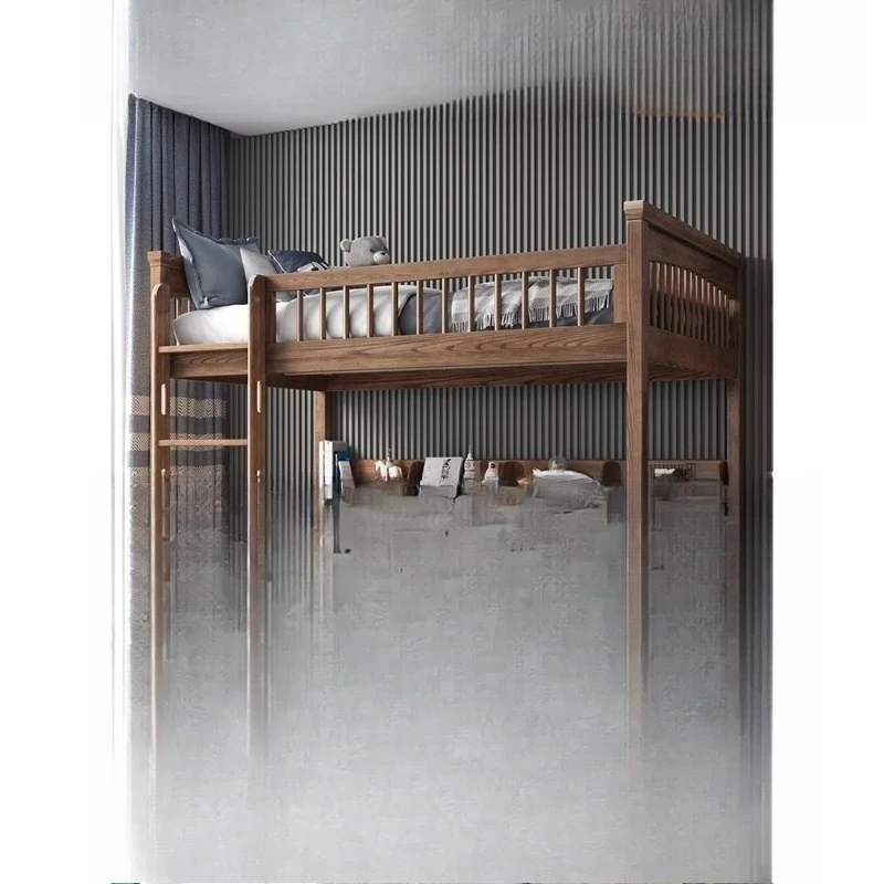 

Full solid wood high and low mother and child bed