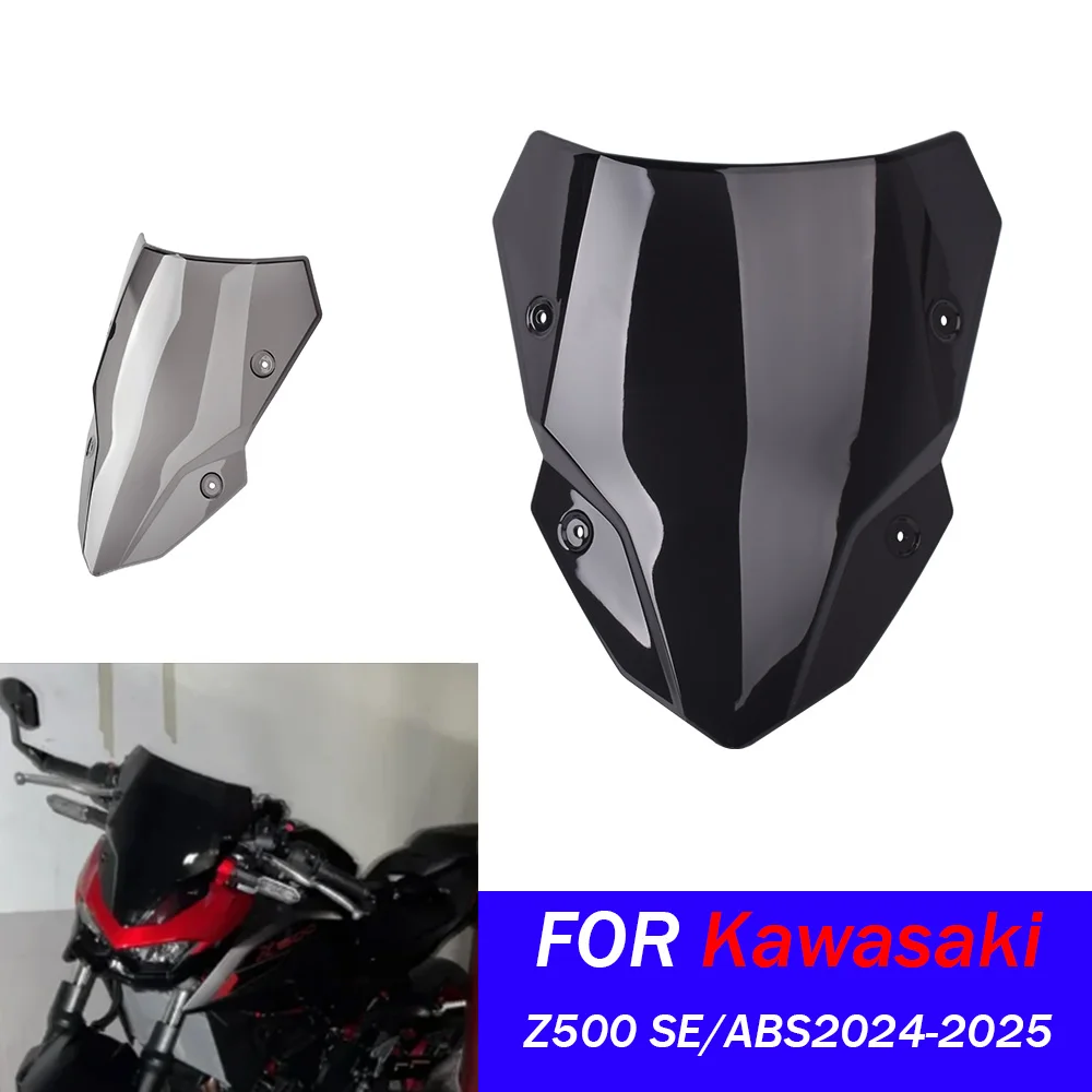 

﻿ ﻿ Воздушные дефлекторы лобового стекла мотоцикла для Kawasaki Z500SE Z500 2024 2025 Z500, аксессуары для переднего экрана ветрового стекла