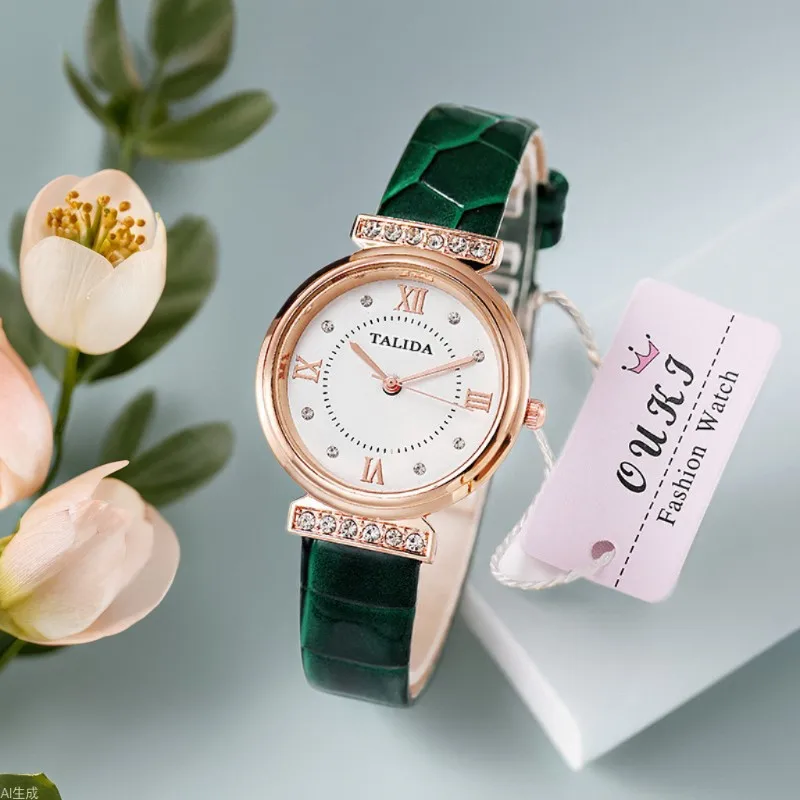 

Luxury Quartz Wristwatch Female Ladies Luxury Watch Belt Watch Fashionable Simple Style Quartz Wristwatch Часы Женские