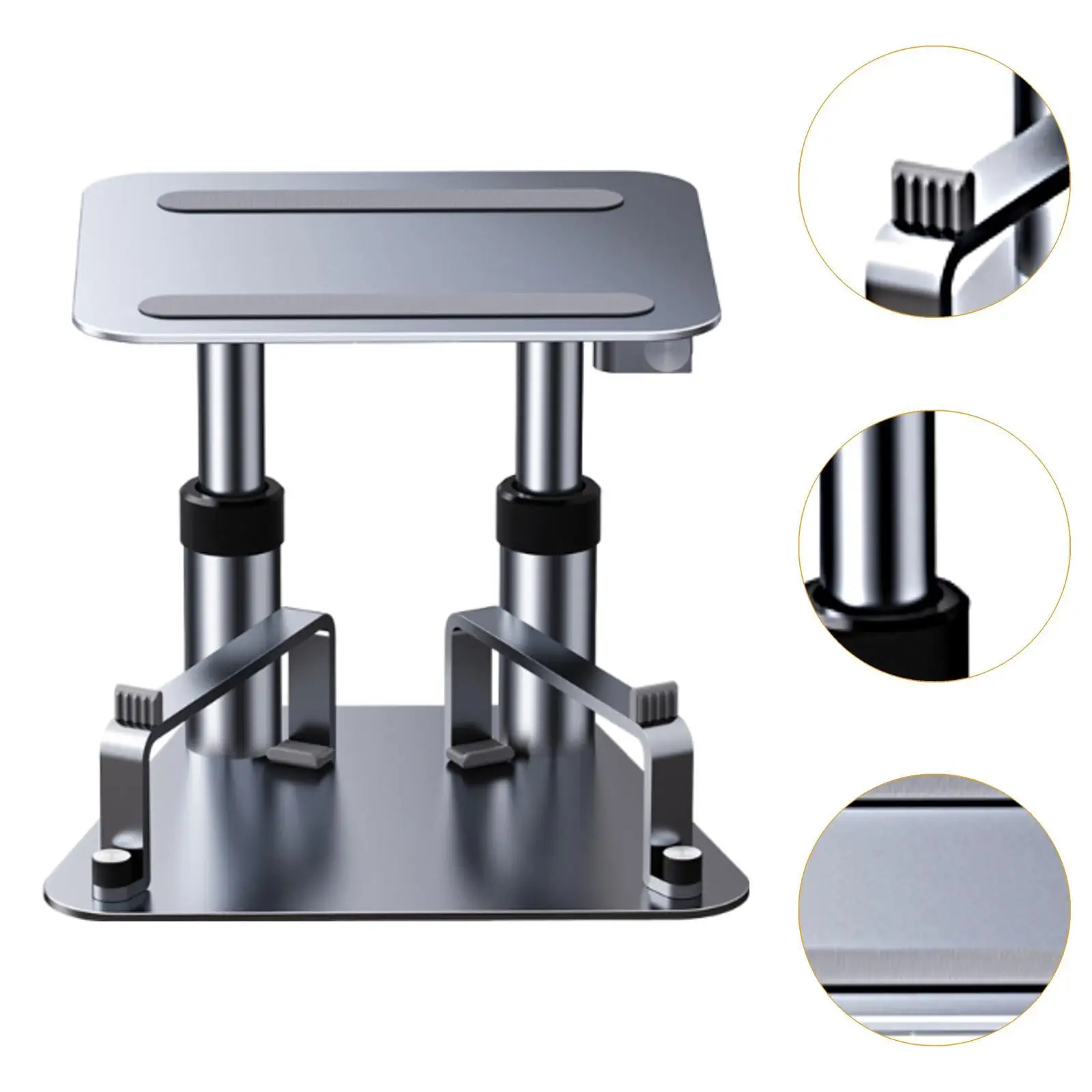 Ergonomic Computer Stand Notebook Laptop Riser Support AntiSlip Metal Bracket Mount for Bed Height Adjustable Office Home Desk