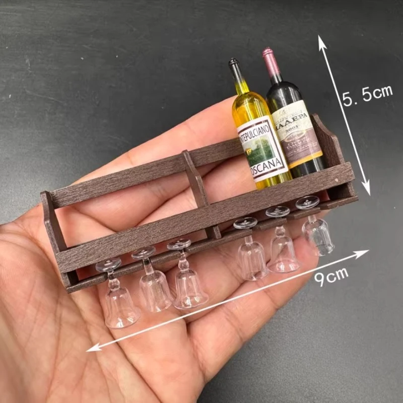 Simulation Model Car Wine Glass Wine Rack Dining Table Scene Decoration for 1/8 1/10 RC Crawler Car TRX4 SCX10 D90 TRX6 Tank 300