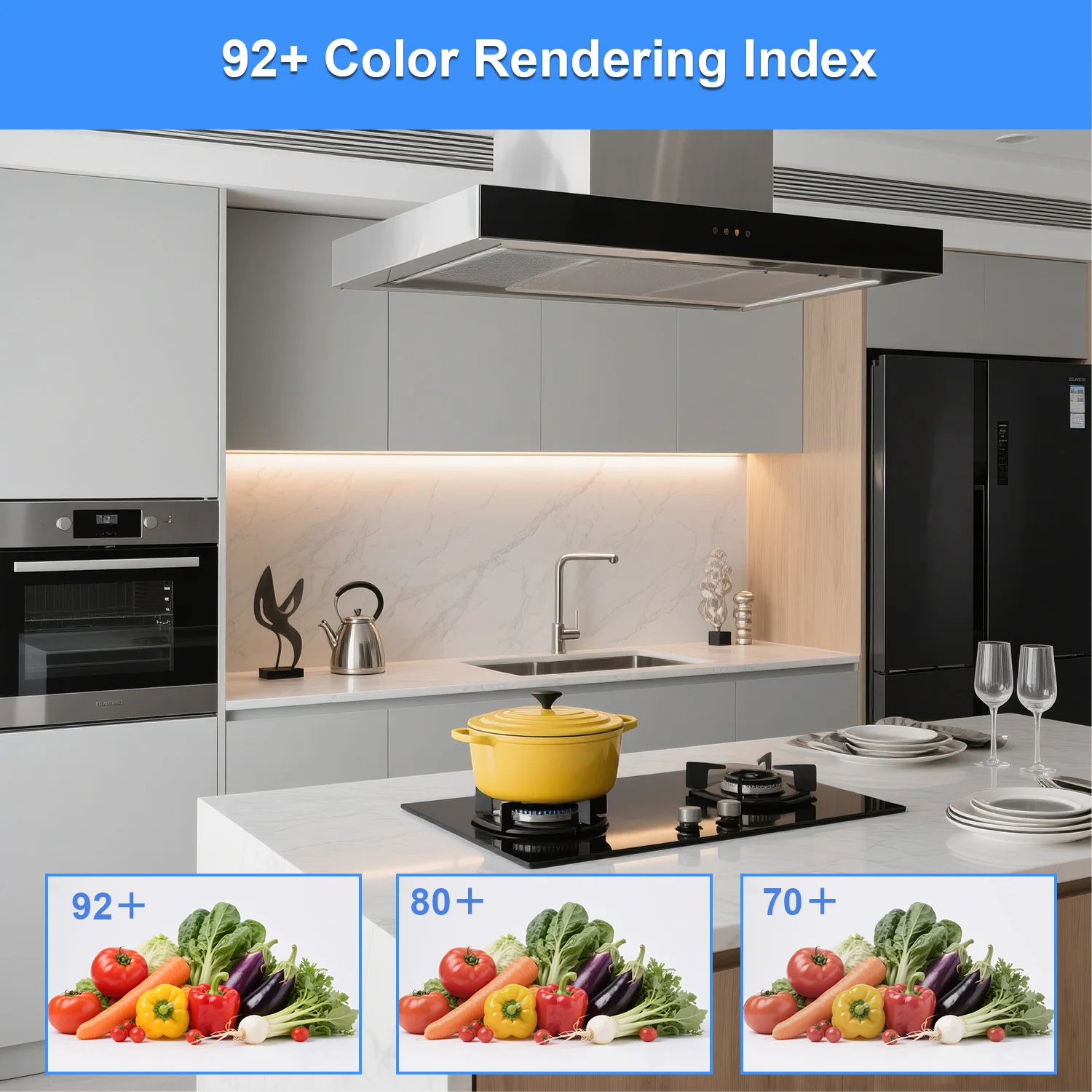 Bande lumineuse LED 2835 Super brillante, 92 + CRI 256 LED s/m, 16,4 pieds, Flexible, variable, SMD2835, éclairage LED 3000K-6000K DC24V