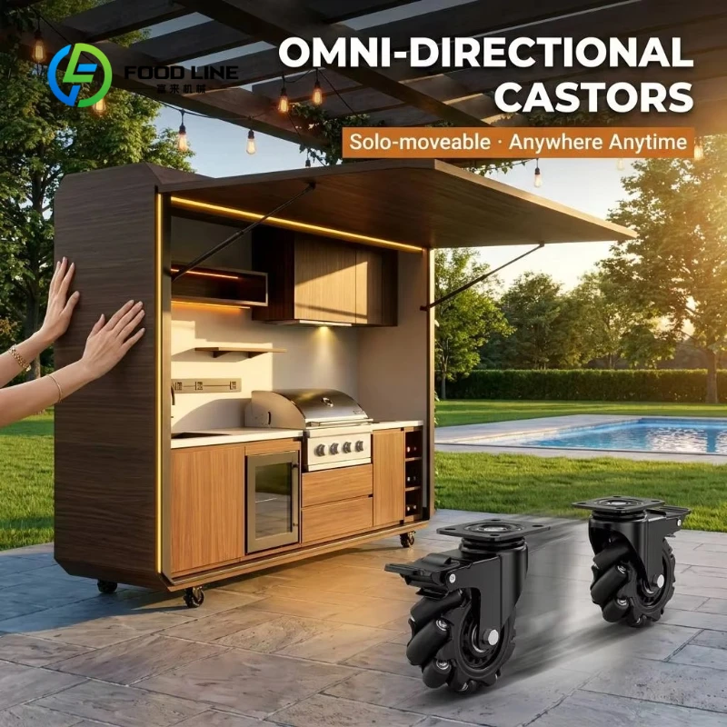 Customized Luxury Modular Outdoor Kitchen Island Station Waterproof Aluminum BBQ Grill Cabinets for Backyard Patio Garden