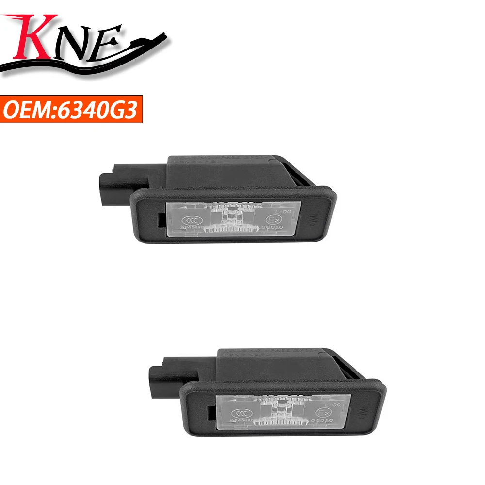 6340G3 6340F0 Luzes de matrícula para Peugeot 106 1007 207 307 308 3008 406 407 508 806 Citroen C2 C3 C4 C5 C6 DS3 1997-2014