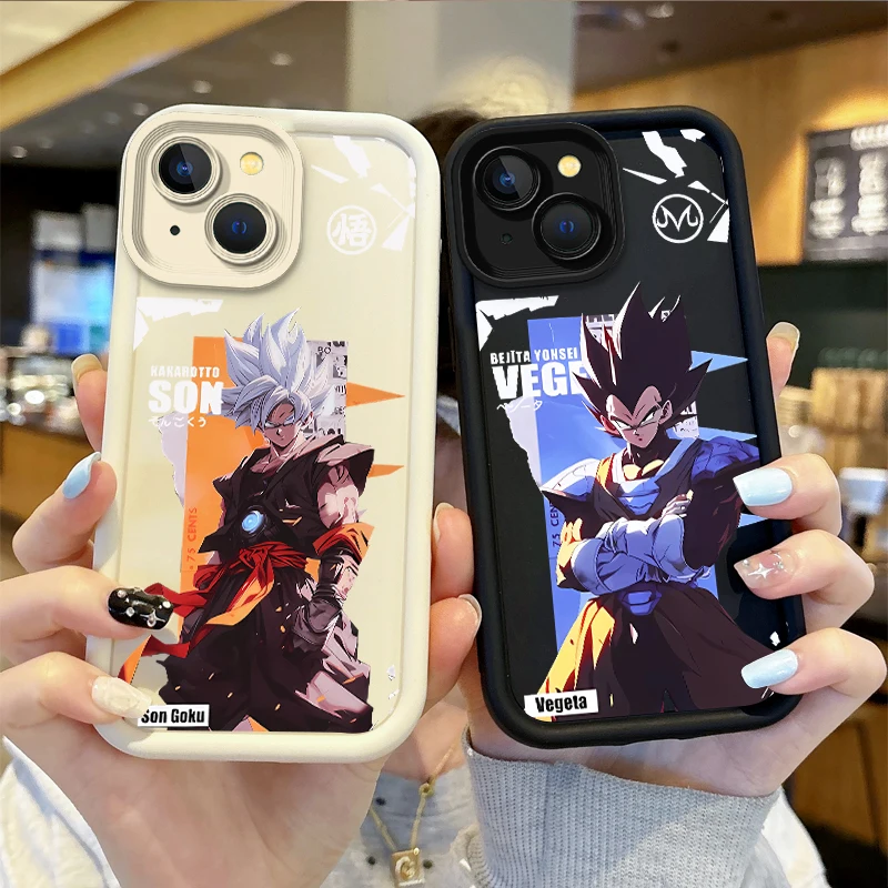 Anime D-Dragon Ball Super Saiyan Vegeta Phone Case For iPhone 15 14 13 12 11 Pro Max 15 14 Plus X XS Max 8 7 6 Soft iPhone Cover