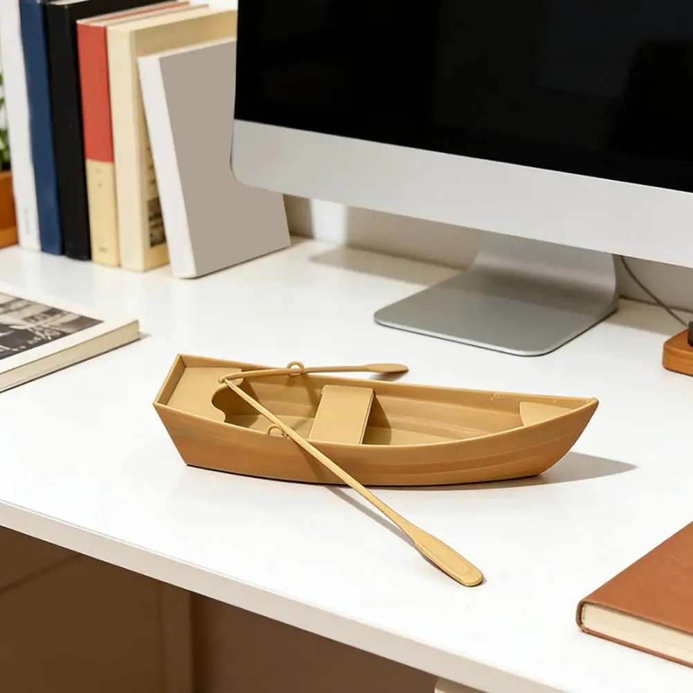 Office Desktop Figurines Canoe Ornament Dollhouse Plastic Sailing Boat Model Miniature Landscape Home Decoration