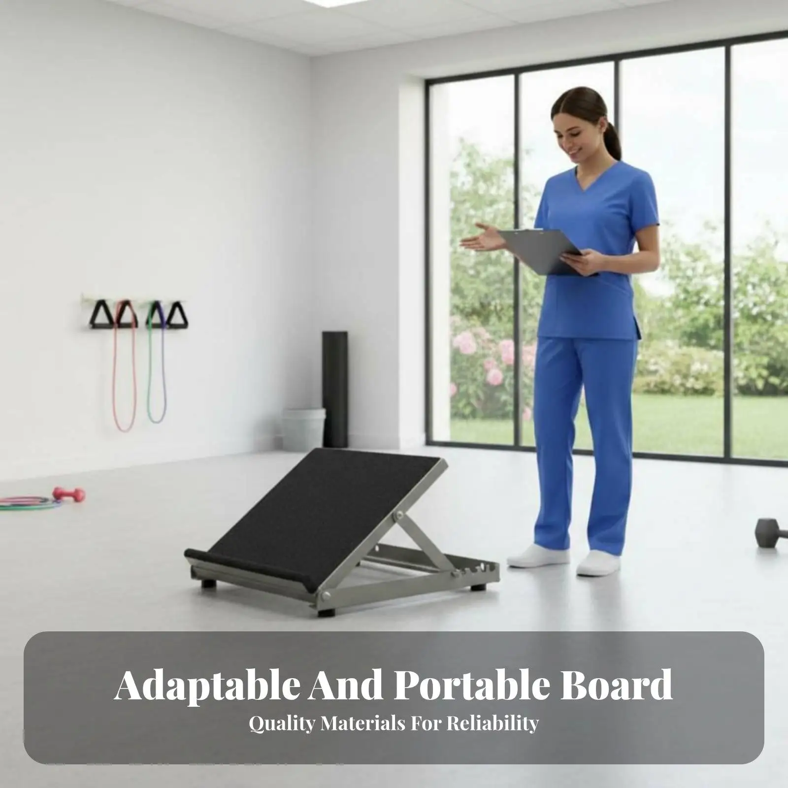 Stretching Board Sturdy Steel Slant Board Lower Leg Hamstring Stretcher for Flexibility Exercise Equipment