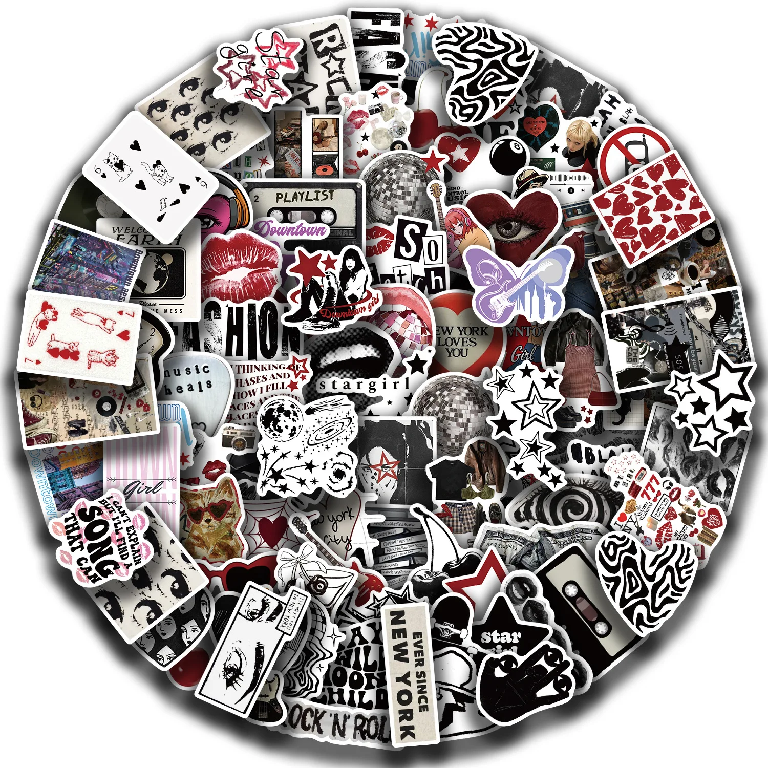10/30/50/100Pcs Aesthetics Downtown graffiti Stickers For Suitcase Skateboard Laptop Luggage Phone Car Styling Decal Pegatina
