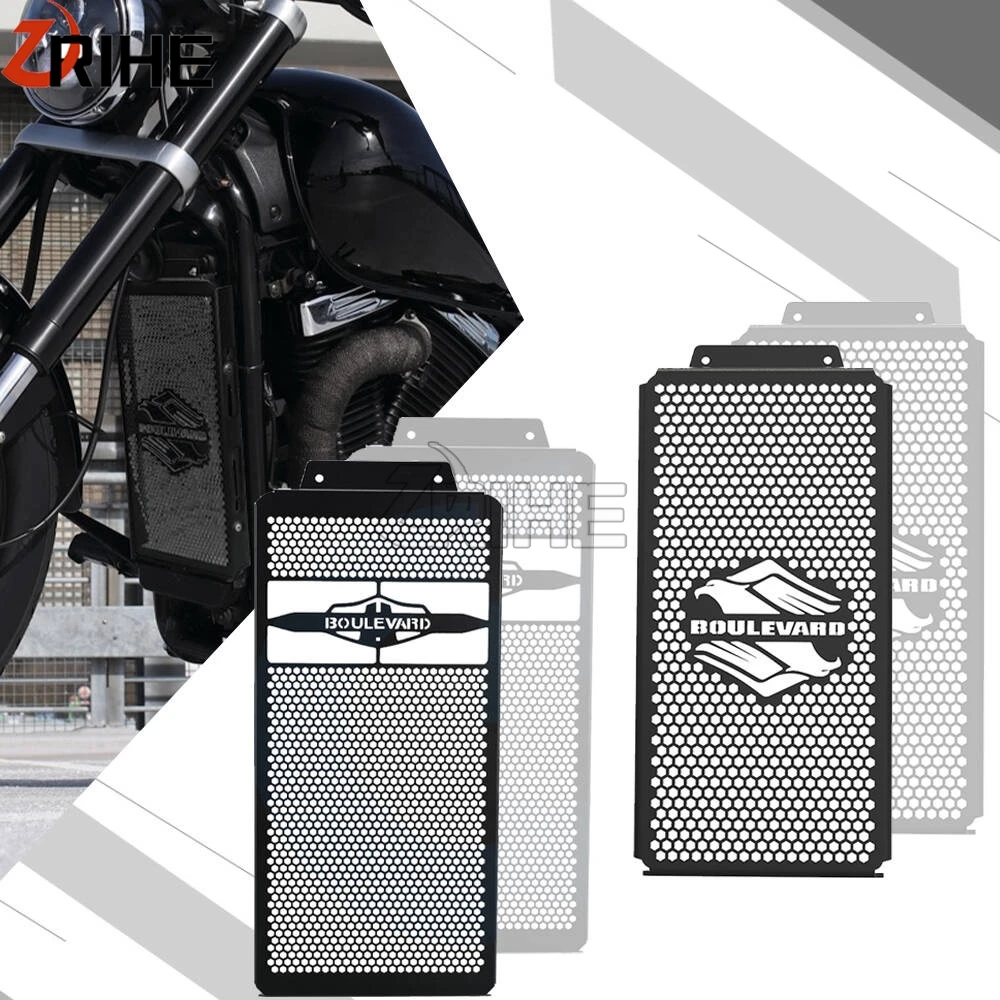 

2024 23 For Suzuki VL800 / VL800 INTRUDER C800 / BOULEVARD C50 Motorcycle Aluminium Radiator Guard Cover Grille Protection 2005-