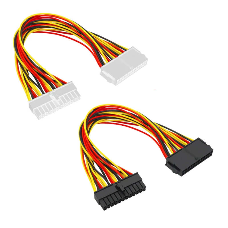 

1/5/10PCS ATX 24 Pin Male to 24Pin Female Power Supply Extension Cable Internal PC PSU TW Power Lead Connector Wire Drop Ship