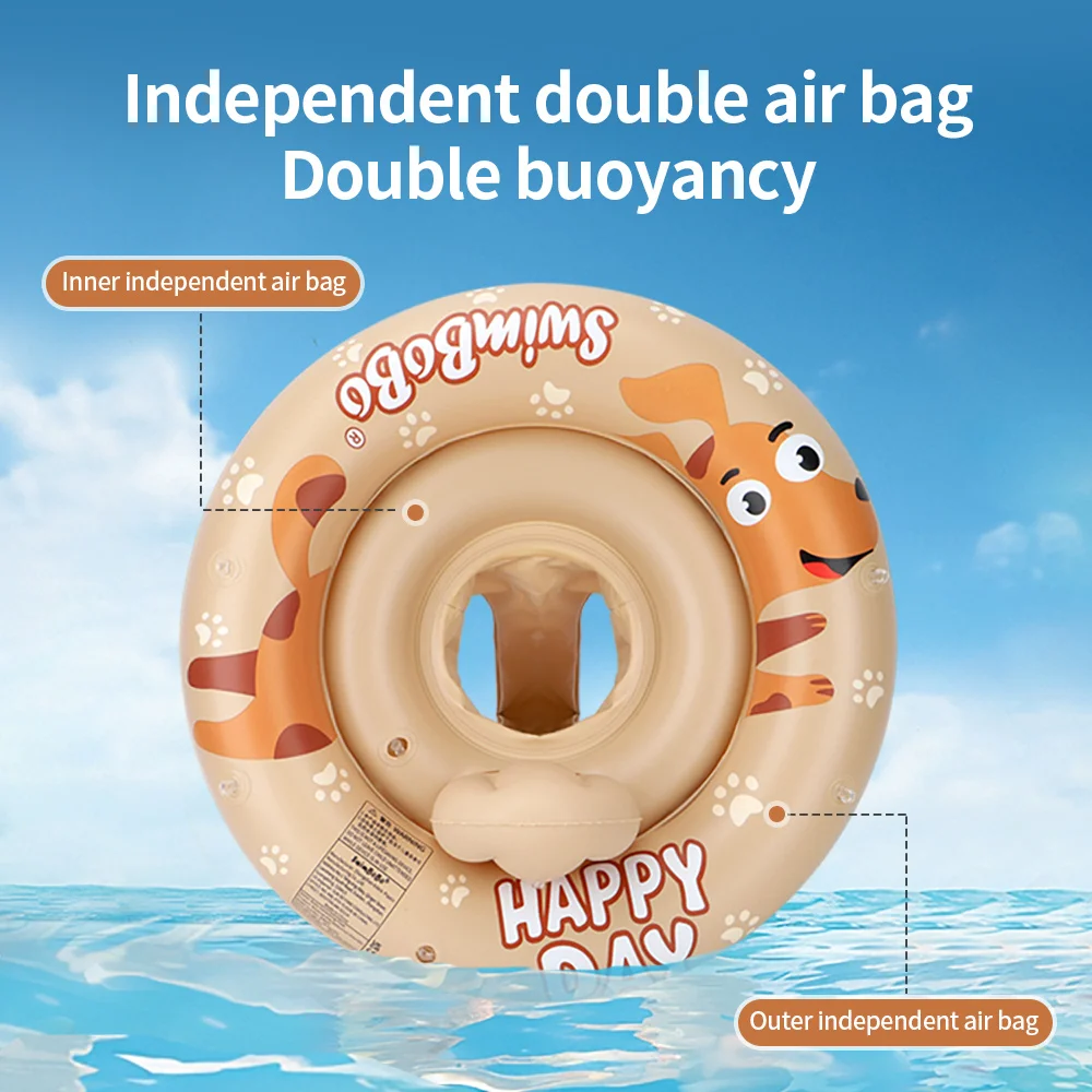 Swimbobo New Upgrades Baby Swimming Seat Float Inflatable Kids Swim Ring Circle Bathing Summer Toys Toddler Rings With Canopy