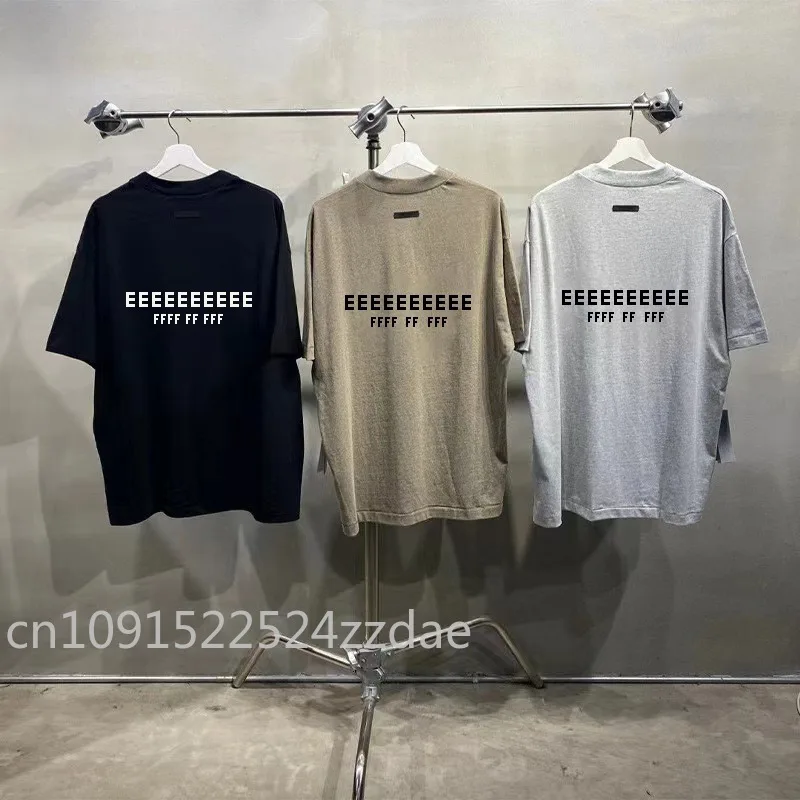 

FW25 Luxury Design Men's T-shirts Silicone Letter Logo Tops Tees Designer Brand Couple High Street Oversized Sports Tracksuits