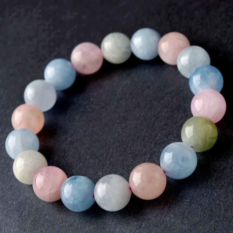 Morgan Stone Candy Duo Bao Bracelet Female Green Sea Blue Bao Pink Crystal Bracelet Female