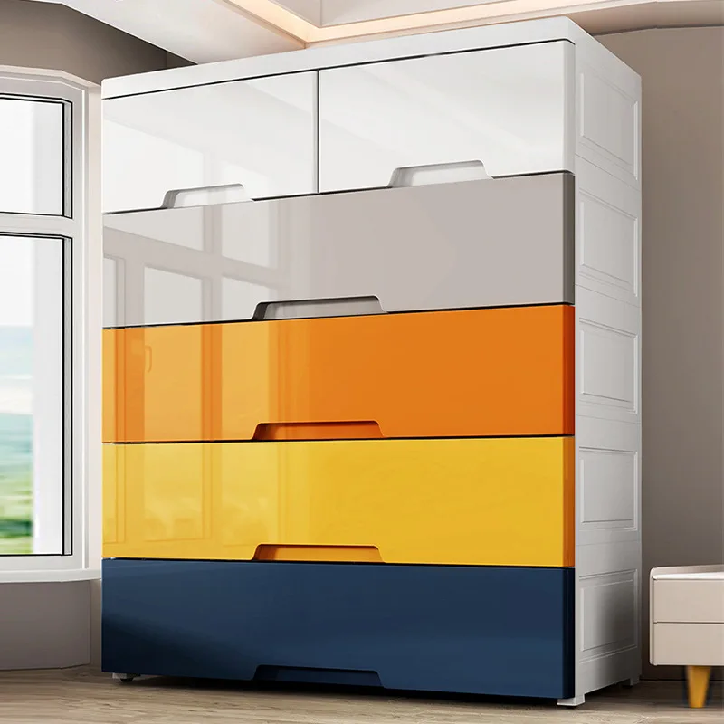 

Drawer type household children's toy locker mobile storage box