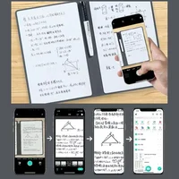 A5 Reusable Whiteboard Notebook Set With Whiteboard Pen Erasing Cloth Leather Memo Pad Weekly Planner Portable Stylish Office 5
