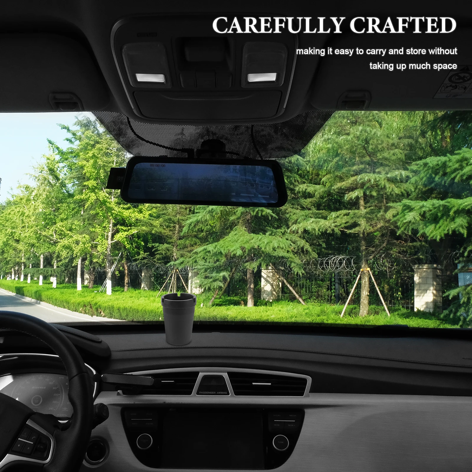 

Car Cigarette Disposal Container Trash Holder Black Bucket Bucket-style Ashtray for Home and Office